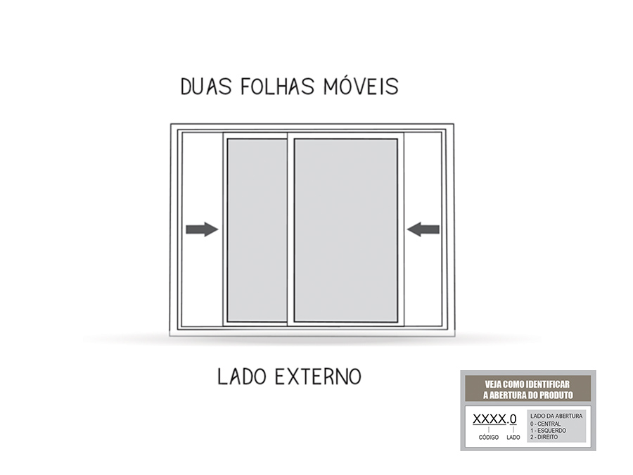 Janela De Correr Com Fecho Embutido Lateral De Alumínio Com 2 Folhas Móveis Com Grade Lucasa 6057