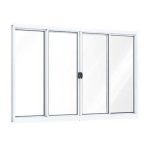Janela esquadria de aluminio branco com vidro - Riobras Alumínio