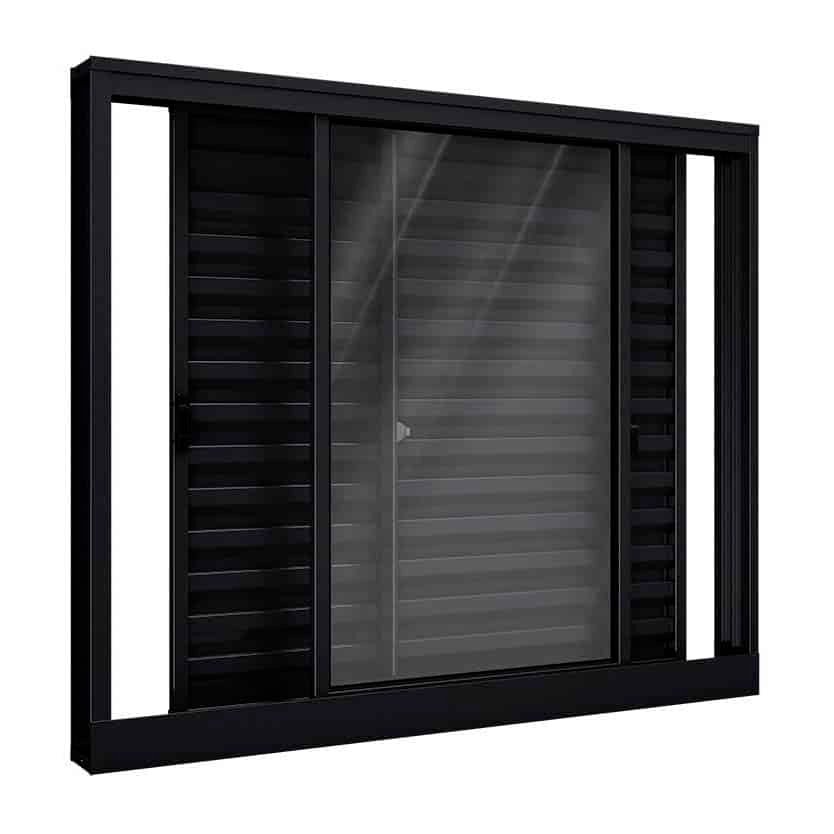 Veneziana de aluminio preta para quarto - Riobras Alumínio