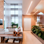 PORTA DE ALUMÍNIO PIVOTANTE LAMBRI COM PUXADOR 1M EM AÇO INOX - 9194.1