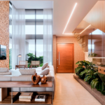 PORTA DE ALUMÍNIO PIVOTANTE LAMBRI COM PUXADOR 1M EM AÇO INOX - MD9194.1