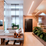 PORTA DE ALUMÍNIO PIVOTANTE LAMBRI COM PUXADOR 1M EM AÇO INOX - P9194.1